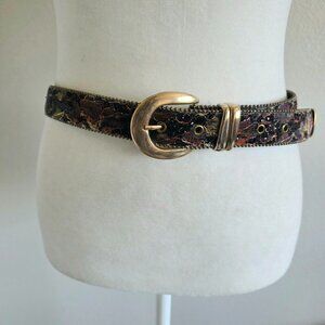 Vintage A. Brood Gold Glitter Belt – Made in USA Black and Gold Glitter Women Belt A. BROD Made in USA - Etsy main image 3